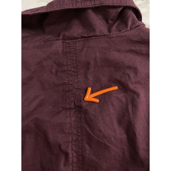 Ashley Anorak Jacket Womens 1x Burgundy Wine Red GORP Nature Nautical Utility - Picture 10 of 13